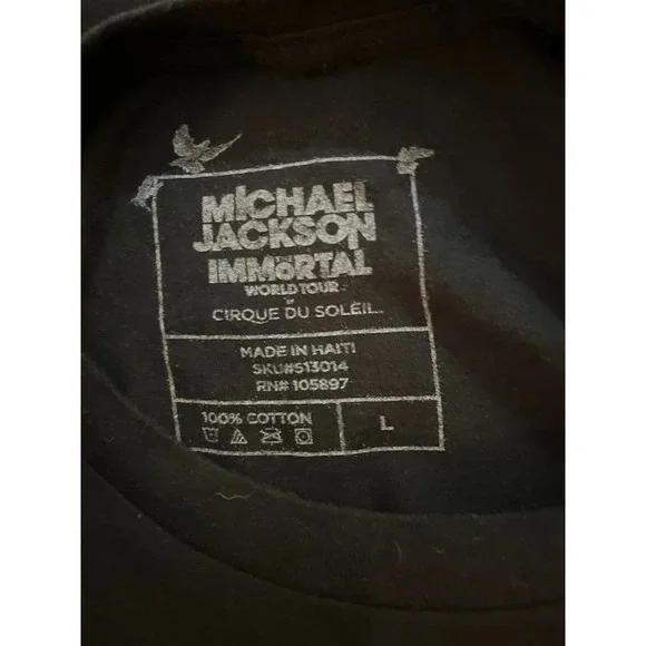 Michael Jackson Immortal World Tour Cirque du Soleil‎ Black T-Shirt - Picture 4 of 5